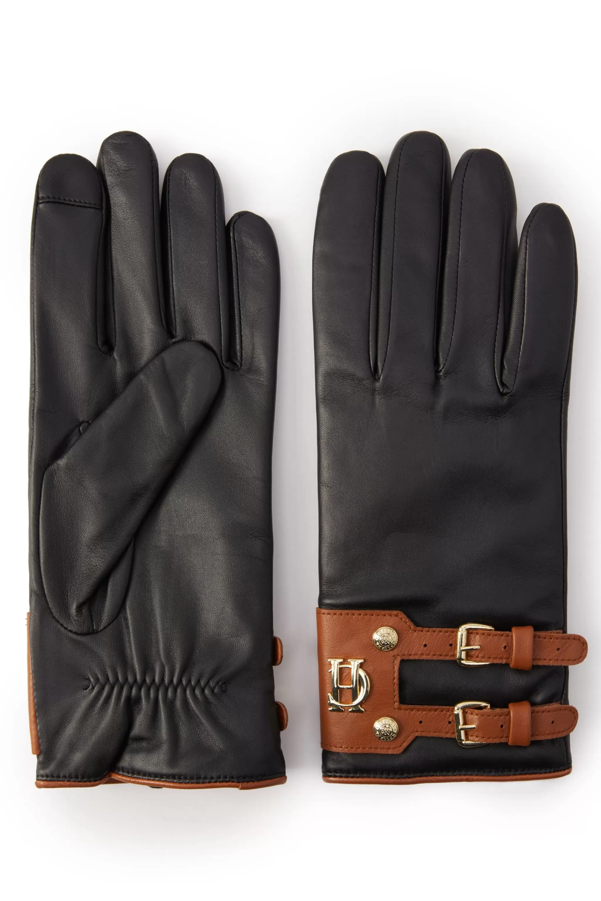 Contrast Leather Gloves>Holland Cooper Clearance