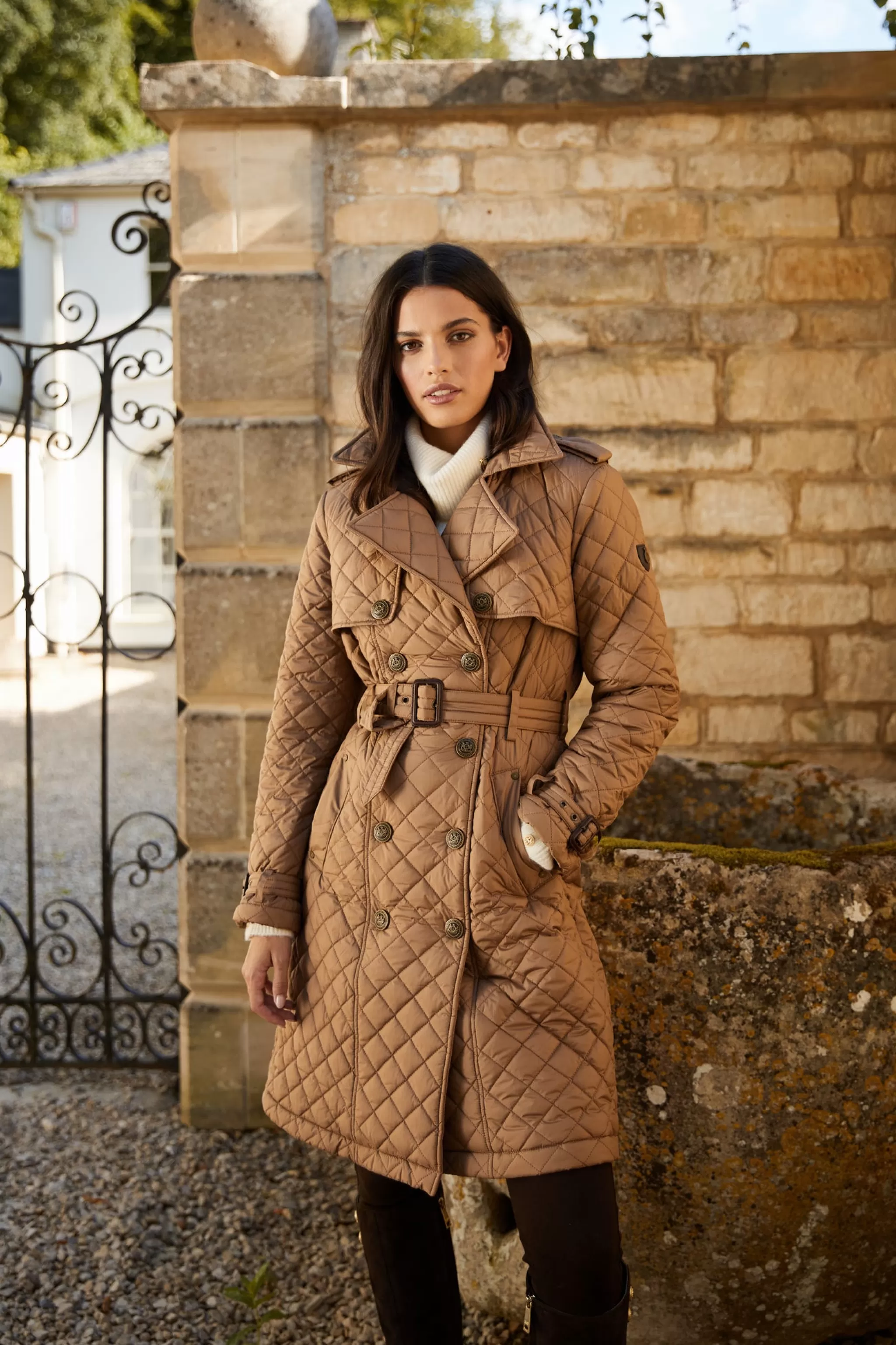 Grayson Quilted Trench Coat>Holland Cooper Flash Sale