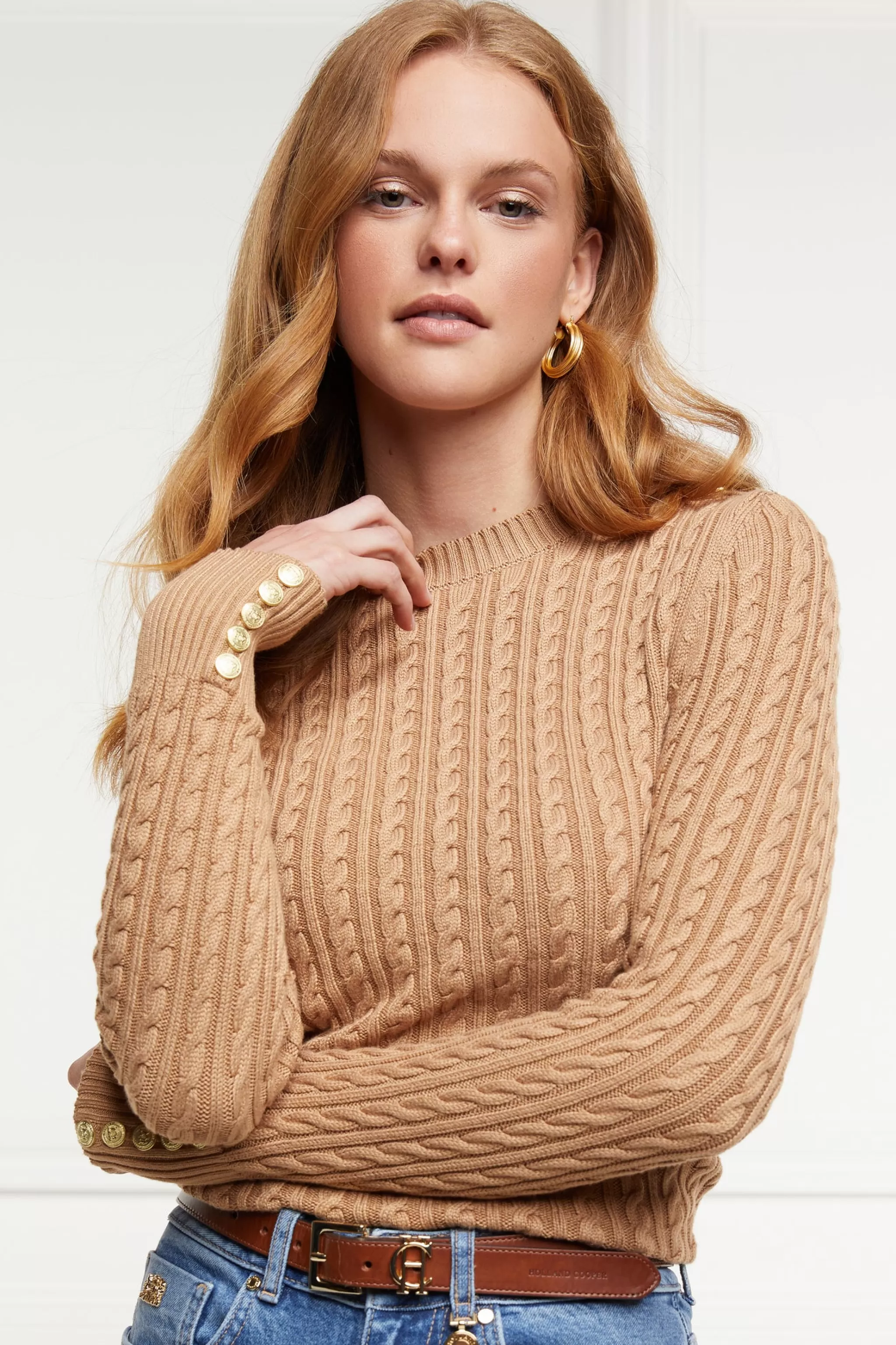 Seattle Cable Crew Knit>Holland Cooper Shop