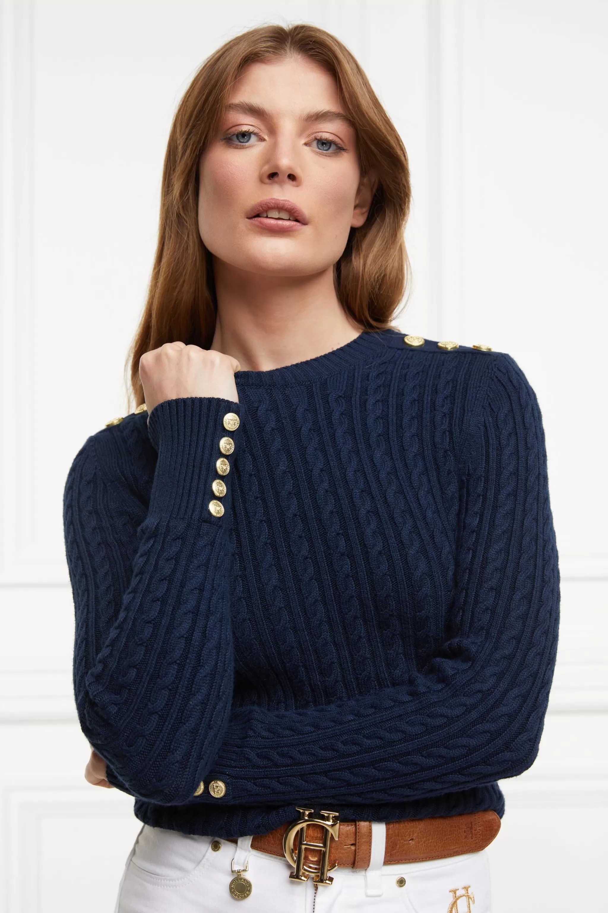 Seattle Cable Crew Knit>Holland Cooper Cheap